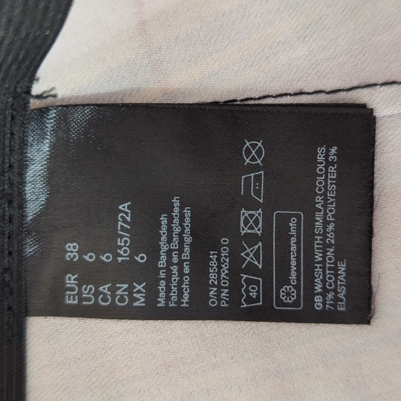 H & M Stretch Plaid Retro Pants 6 Red - Picture 4 of 14